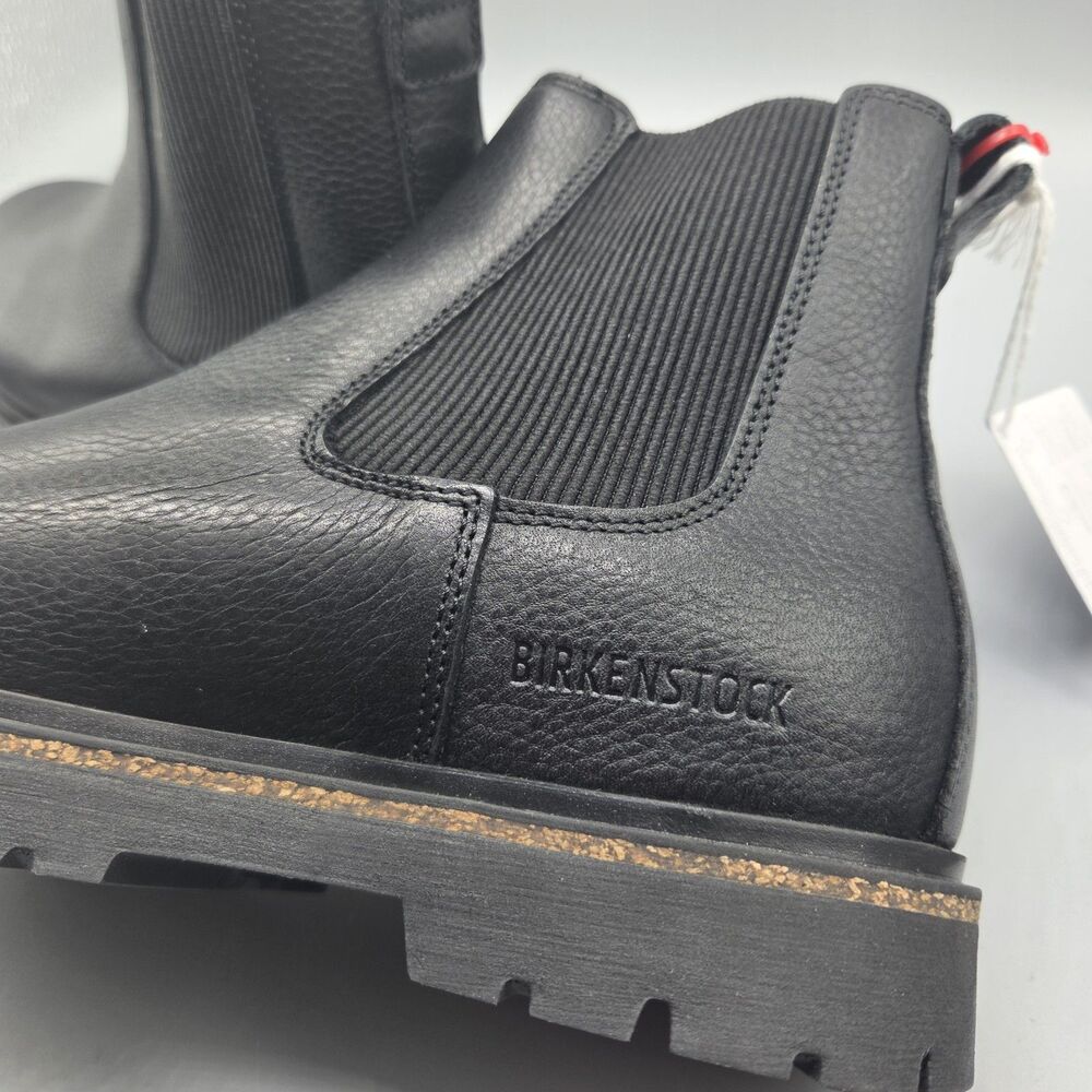 Birkenstock Highwood Women Boots Black Leather Pull On Gore Rugged 8/39 M NEW - Picture 6 of 8